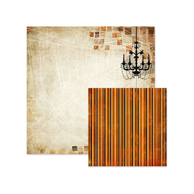 WeR Memory Keepers - Black Widow - Haunted House 12x12 d/sided paper  (pack of 10)