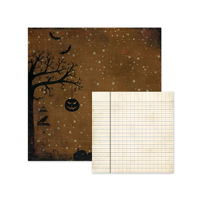 WeR Memory Keepers - Black Widow - Jack O Lantern 12x12 d/sided paper  (pack of 10)
