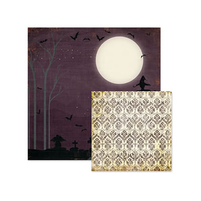 WeR Memory Keepers - Black Widow - Nightfall 12x12 d/sided paper  (pack of 10)