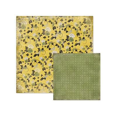 WeR Memory Keepers - Antique Chic - Evelyn 12x12 d/sided paper  (pack of 10)