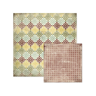 WeR Memory Keepers - Antique Chic - Rosemary 12x12 d/sided paper  (pack of 10)