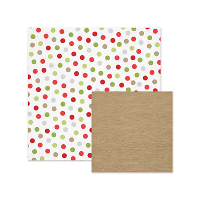 WeR Memory Keepers - Yuletide - Dot 12x12 d/sided paper  (pack of 10)