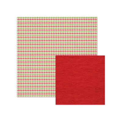 WeR Memory Keepers - Yuletide - Houndstooth 12x12 d/sided paper  (pack of 10)