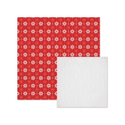WeR Memory Keepers - Yuletide - Poinsettia 12x12 d/sided paper  (pack of 10)