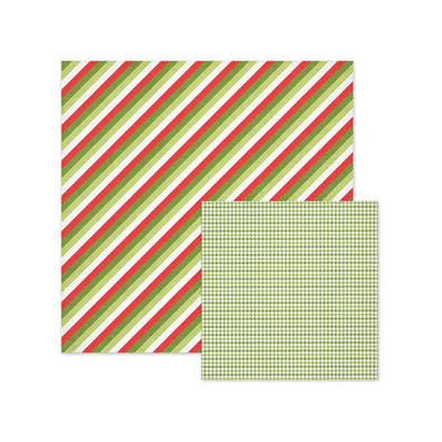 WeR Memory Keepers - Yuletide - Stripes 12x12 d/sided paper  (pack of 10)