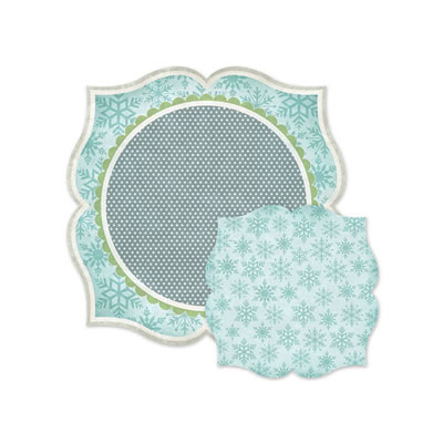 WeR Memory Keepers - Winter Frost - Blustery 12x12 die cut paper  (pack of 5)
