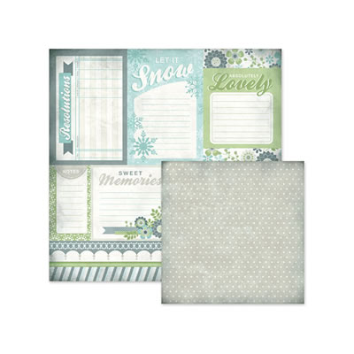 WeR Memory Keepers - Winter Frost - Cards 12x12 d/sided paper  (pack of 10)