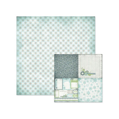 WeR Memory Keepers - Winter Frost - Toboggan 12x12 d/sided paper  (pack of 10)