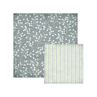 WeR Memory Keepers - Winter Frost - Berries 12x12 d/sided paper  (pack of 10)
