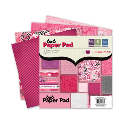 WeR Memory Keepers - Crazy for You - 6x6 Paper Pad  (sold in 3's)