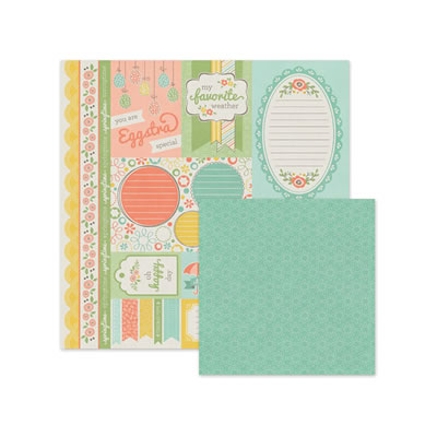 WeR Memory Keepers - Simply Spring - Expressions 12x12 d/sided paper  (pack of 12)