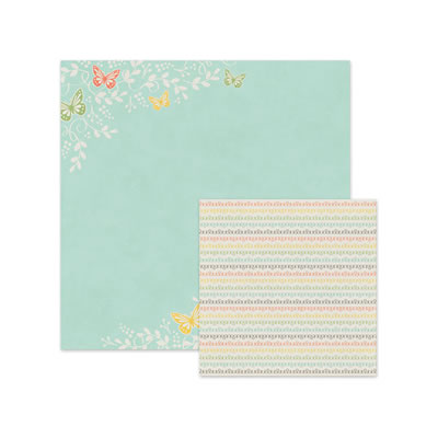 WeR Memory Keepers - Simply Spring - Butterflies 12x12 d/sided paper  (pack of 12)