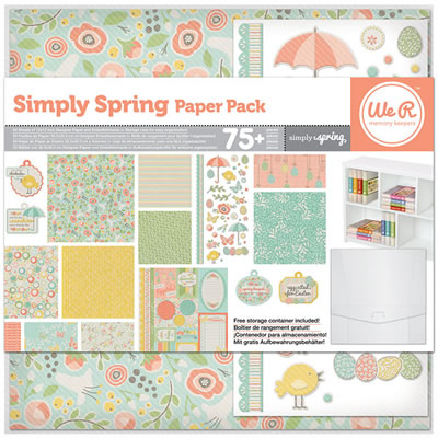 WeR Memory Keepers - Simply Spring - Paper Pack  (sold individually)