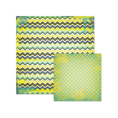 WeR Memory Keepers - Feelin' Groovy - Chevron 12x12 d/sided paper  (pack of 12)