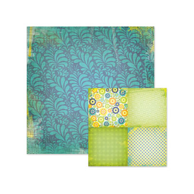 WeR Memory Keepers - Feelin' Groovy - Groovy 12x12 d/sided paper  (pack of 12)