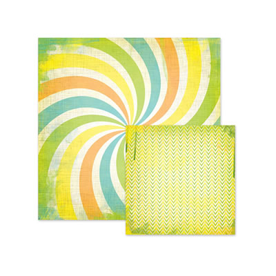 WeR Memory Keepers - Feelin' Groovy - Psychadelic 12x12 d/sided paper  (pack of 12)