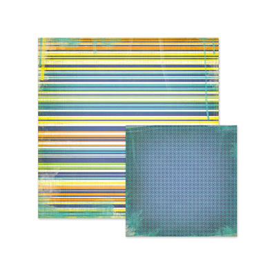 WeR Memory Keepers - Feelin' Groovy - Stripes 12x12 d/sided paper  (pack of 12)