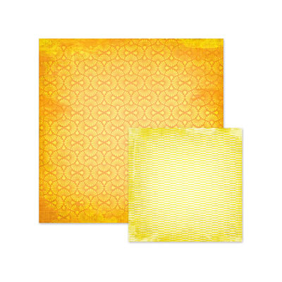 WeR Memory Keepers - Feelin' Groovy - Sunshine 12x12 d/sided paper  (pack of 12)