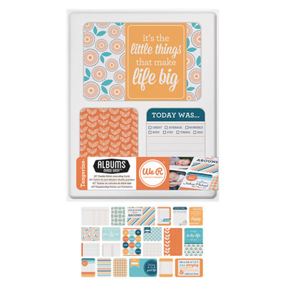 WeR Memory Keepers - Albums Made Easy - Tangerine - Journaling Cards 96/pk  (sold in 3's)