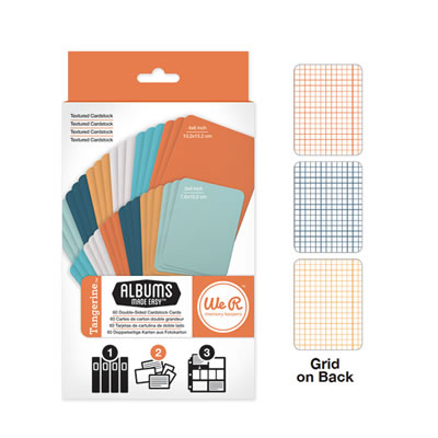 WeR Memory Keepers - Albums Made Easy - Tangerine - Cardstock Cards 96/pk  (sold in 3's)