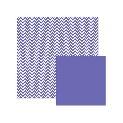 Basics - Purple Chevron 12x12 d/sided paper  (pack of 12)
