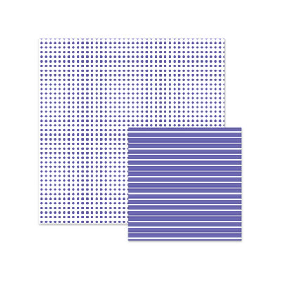 Basics - Purple Dot 12x12 d/sided paper  (pack of 12)