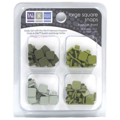 We R Memory Keepers - Snaps Large Square- Fashion Front 48/pk  (sold in 3's)