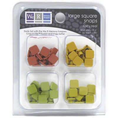 We R Memory Keepers - Snaps Large Square- Racy Real 48/pk  (sold in 3's)