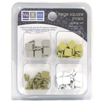 We R Memory Keepers - Snaps Large Square- Subtle Set 48/pk  (sold in 3's)