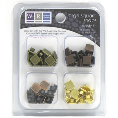 We R Memory Keepers - Snaps Large Square- Toasty Tin 48/pk  (sold in 3's)