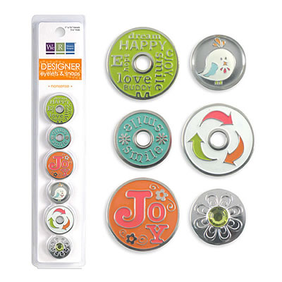 WeR Memory Keepers - Nonsense Designer Eyelets & Snaps  (sold in 3's)