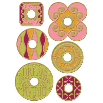 WeR Memory Keepers - Designer Gromlets Hoopla  (sold in 3's)