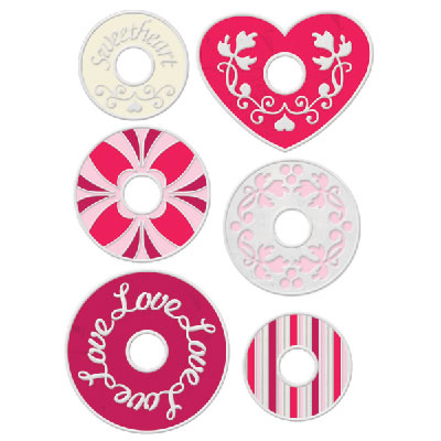 WeR Memory Keepers - Designer Gromlets Love  (sold in 3's)