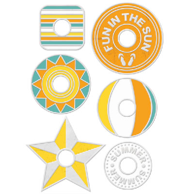 WeR Memory Keepers - Designer Gromlets Summer  (sold in 3's)