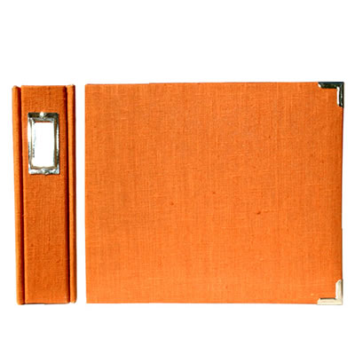 We R Memory Keepers - Linen 12x12 Ring Album Orange Zest  (sold individually)