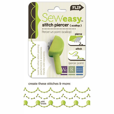 WeR Memory Keepers - Sew Easy Stitch Piercer - Scallop  (sold in 3's)