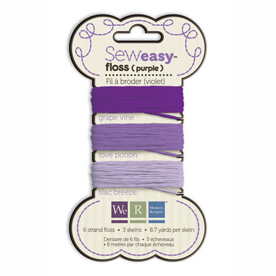 WeR Memory Keepers - Sew Easy Floss - Purple  (sold in 3's)