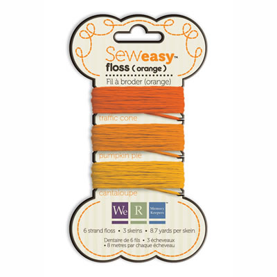 WeR Memory Keepers - Sew Easy Floss - Orange  (sold in 3's)