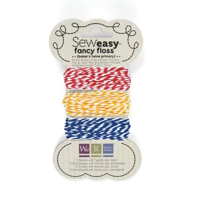 WeR Memory Keepers - Sew Easy Floss - Baker's Twine Primary  (sold in 3's)