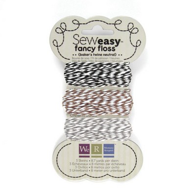 WeR Memory Keepers - Sew Easy Floss - Baker's Twine Natural  (sold in 3's)