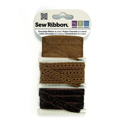 WeR Memory Keepers - Sew Ribbon - Chocolate  (sold in 3's)