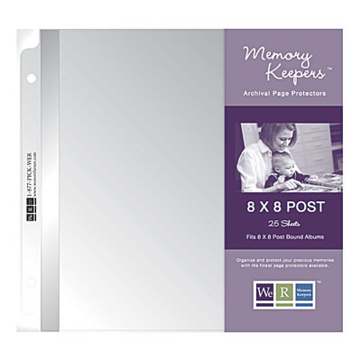 We R Memory Keepers - 8x8 Post Page Protectors 25/pkt  (sold individually)