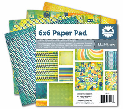WeR Memory Keepers - Feelin' Groovy - 6x6 Paper Pad  (sold in 3's)
