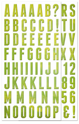 WeR Memory Keepers - Feelin' Groovy - Chipboard Alphas  (sold in 3's)