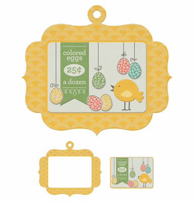 WeR Memory Keepers - Simply Spring - Frames - Coloured Eggs  (pack of 12)