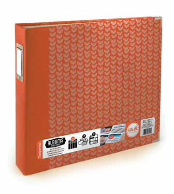 WeR Memory Keepers - Albums Made Easy - Tangerine - 12x12 Ring Album  (sold individually)