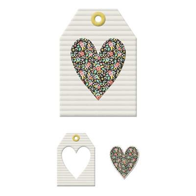 We R Memory Keepers - Chalkboard - Heart Frames (sold in 6's)