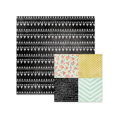 We R Memory Keepers - Chalkboard - Motif 12x12 d/sided paper (pack of 12)