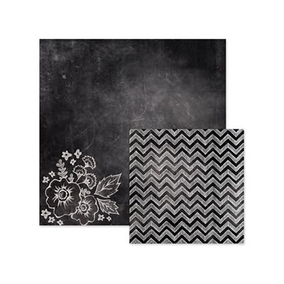 We R Memory Keepers - Chalkboard - Blackboard 12x12 d/sided paper (pack of 12)