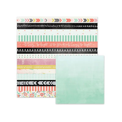 We R Memory Keepers - Chalkboard - Collage 12x12 d/sided paper (pack of 12)
